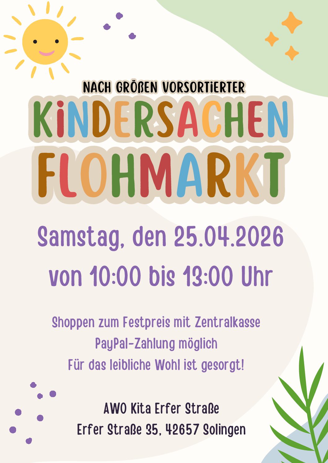 Kindersachen Flohmarkt am 10. Juli 2026